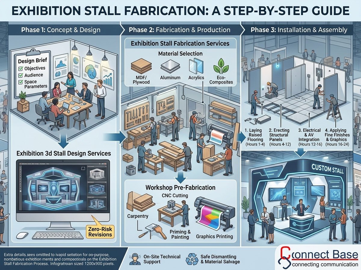 Exhibition Stall Fabrication Process: A Step-by-Step Guide to Trade Show Success