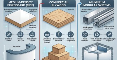 MDF vs. Plywood vs. Aluminium for Exhibition Stalls