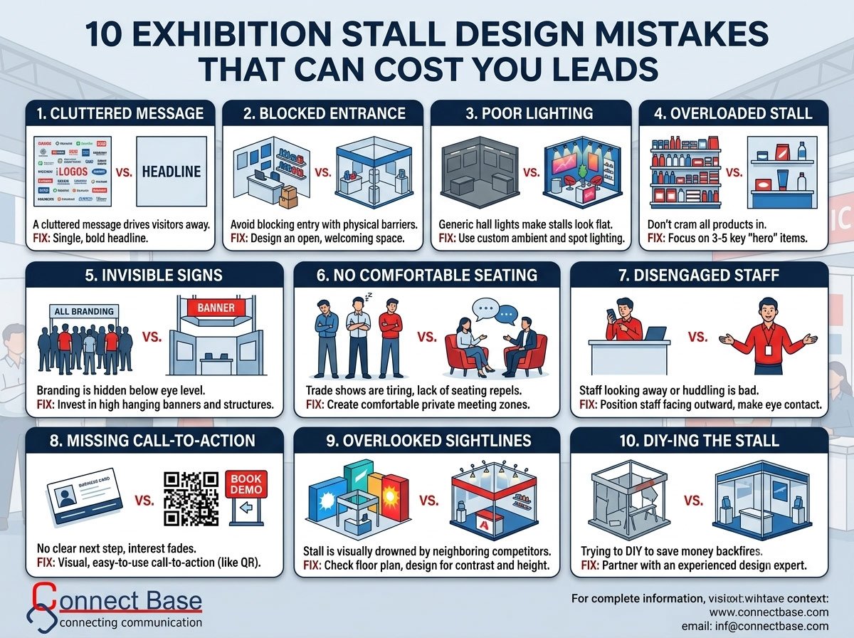 10 Exhibition Stall Design Mistakes That Can Cost You Leads
