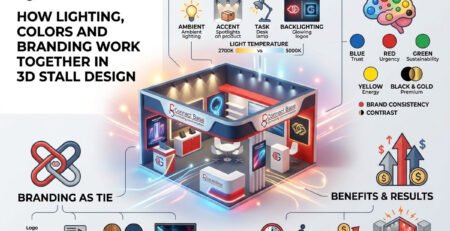 How Lighting, Colors and Branding Work Together in 3D Exhibition Stall Design