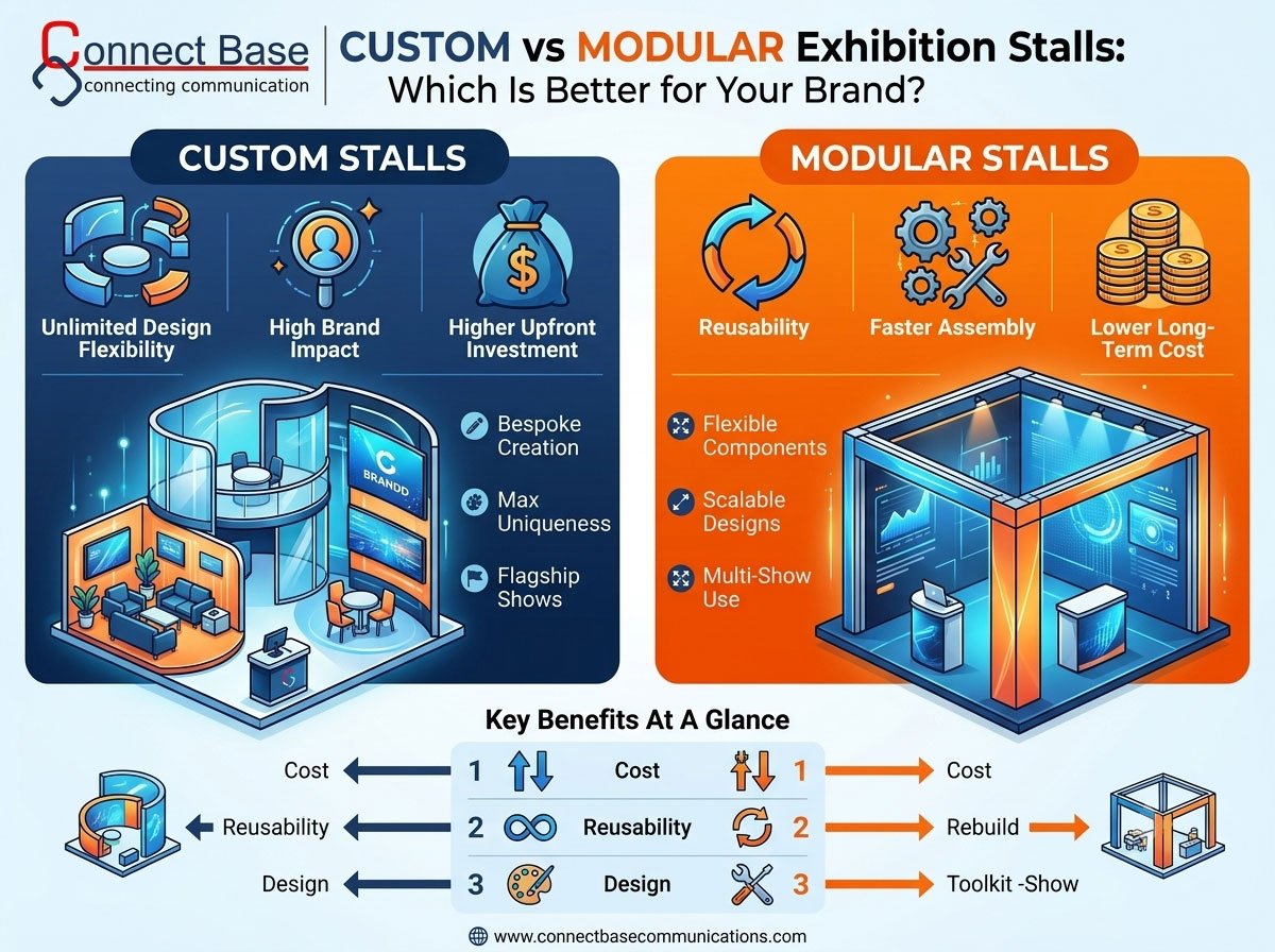 Custom vs Modular Exhibition Stalls: Which Is Better for Your Brand?