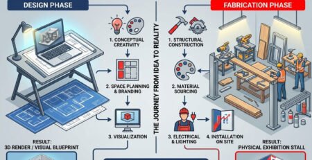 Exhibition Stall Design vs Exhibition Stall Fabrication: What's the Difference?