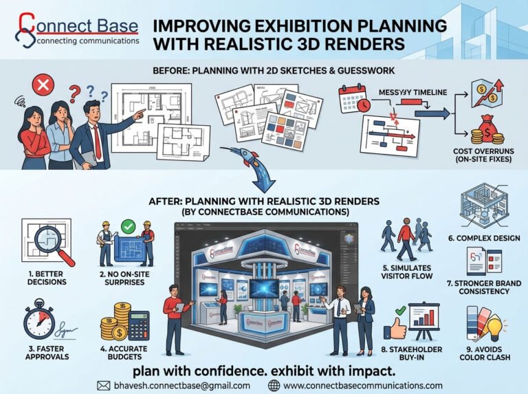 How Realistic 3D Exhibition Stall Renders Improve Exhibition Planning
