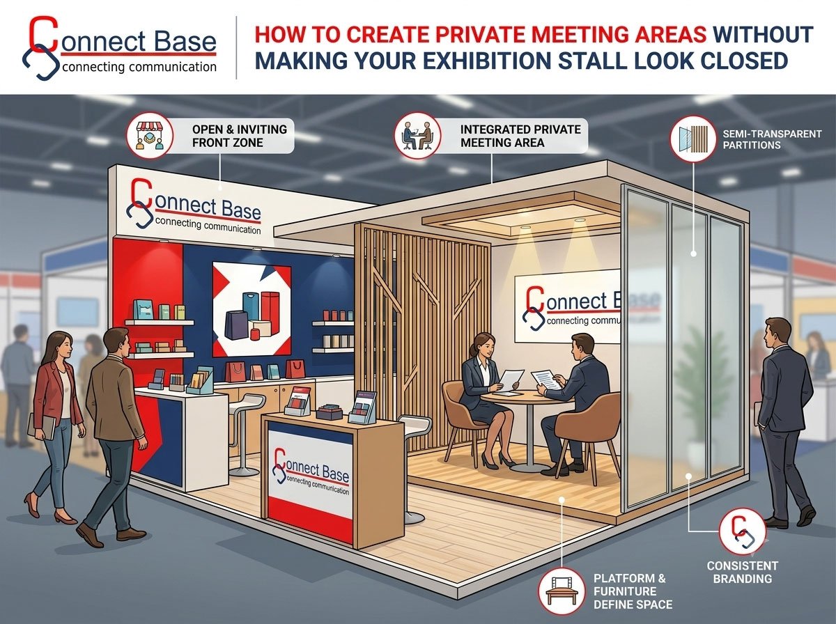 How to Create Private Meeting Areas Without Making Your Exhibition Stall Look Closed