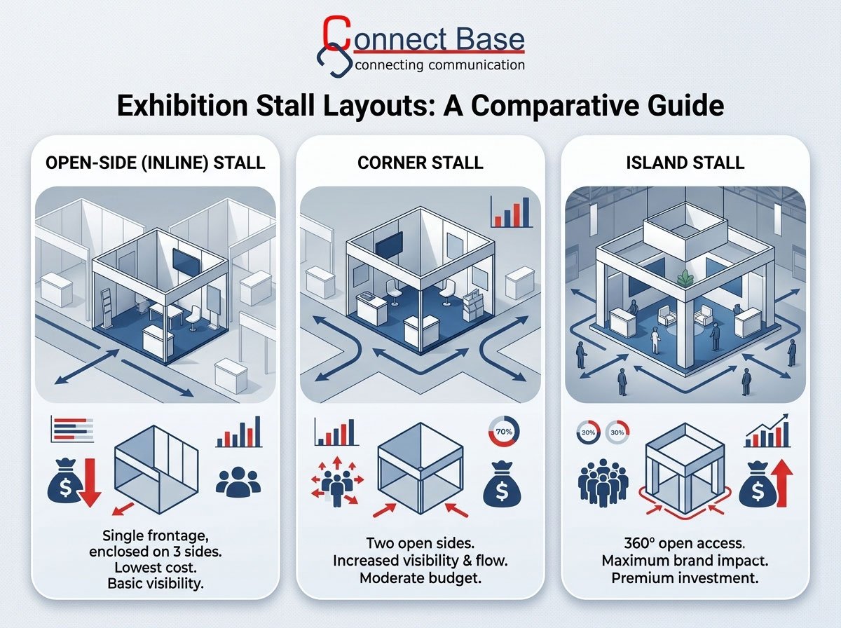Open-Side, Corner and Island Stalls: Which Exhibition Stall Layout Is Best?