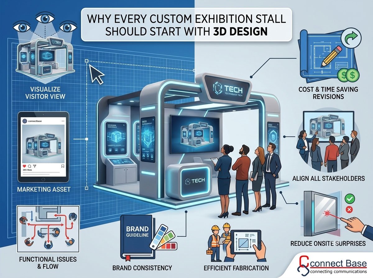 Why Every Custom Exhibition Stall Should Start With a 3D Design