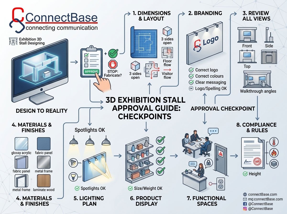 3D Exhibition Stall Design: What Clients Should Check Before Approval